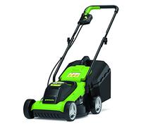 Greenworks G24LM33 Cordless Lawnmower for Smaller Lawns up to 280m², 33cm Cutting Width, 30L Bag WITHOUT 24V Battery & Charger, 3 Year Warranty