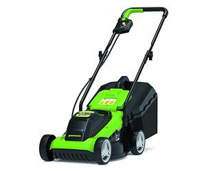 Greenworks G24LM33 Cordless Lawnmower for Smaller Lawns up to 280m², 33cm Cutting Width, 30L Bag WITHOUT 24V Battery & Charger, 3 Year Warranty