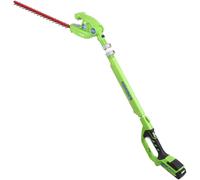 Greenworks G24PH51 Cordless 24v Long Reach Hedge Trimmer 51cm/20in with Battery