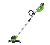 Greenworks G40LT Cordless Grass Trimmer for Medium Gardens, Adjustable Height, 30cm Cutting Width, Automatic Feeding 1.65mm Nylon Wire, WITHOUT 40V Battery and Charger