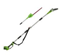 Greenworks G40PSH Cordless 2-in-1 Pole Saw and Pole Hedge Trimmer with Shoulder Strap, Pole Saw 20cm Bar, Trimmer 51cm Dual Action Blades, WITHOUT 40V