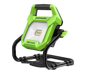 Greenworks G40WL Cordless AC/DC Hybrid Work Light with Hanging Hook, AC Power Cable or Portable Battery, 2000 Lumen, 2 Brightness Settings WITHOUT 40V Battery & Charger, 3 Year Guarantee