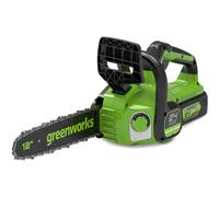 Greenworks 24V cordless chainsaw + battery & charger. 7.8m/s chain speed. 30.5cm