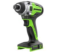 Greenworks cordless and drill screwdriver GD24ID3 (Li-Ion 24V 300 N.m torque 2800 rpm 6,35mm shaft diameter powerful brushless motor without batt