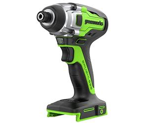 Greenworks GD24ID3 Cordless Impact Drill Driver with Brushless Motor, 2800rpm, 4000ipm, 300Nm Torque 1/4" Hex Chuck WITHOUT 24V Battery & Charger, 3 Year Guarantee