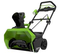 Greenworks GD40ST Cordless Single Stage Snow Thrower with Brushless Motor, 51cm Clearing Path, 30cm Clearing Depth, 1900rpm, 180° Rotatable Chute WITHOUT 40V Battery & Charger, 3 Year Warranty
