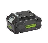 Greenworks 24V Battery. Original Greenworks Rechargeable Powerful Battery. Suitable for All 24V Garden Tools. 4 Ah Lithium-Ion Battery. Fast Charging, 3-Stage charge level. 2 Year Warranty G24B4