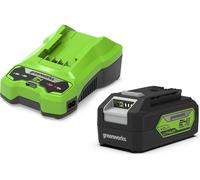 Greenworks 24V Battery and Charger. Original Greenworks Battery and Charger for All 24V Garden and Power Tools. 60W Output. 120mins Charge Time 4Ah Lithium-Ion Battery. Battery G24B4 & Charger G24UC
