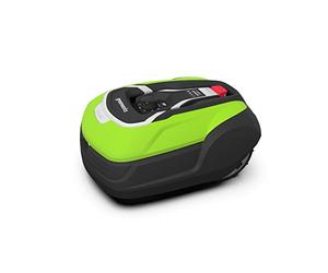 Greenworks Optimow 10 Robot Lawnmower for Lawns up to 1000m2 with 35% Slope, Ultra Quiet, 4G Controlled, Easy to Set Up, Advanced Safety Features, Theft Protected, 3 Year Guarantee