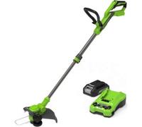 Greenworks ST24B 24v Cordless Brushless Grass Trimmer 300mm 1 x 2ah Li-ion Battery Charger