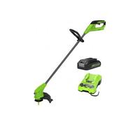 Greenworks ST24B 24v Cordless Grass Trimmer 250mm 1 x 2ah Li-ion Battery Charger