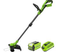 Greenworks ST40B 40v Cordless Grass Trimmer 330mm 1 x 2ah Li-ion Battery Charger