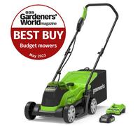 Greenworks Tools 24V 33Cm (13") Lawnmower Includes 2Ah Battery & 2Ah Charger