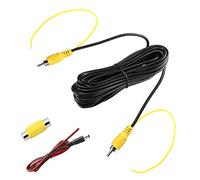 GreenYi Upgraded Double-Shielded (19.69FT / 6M), AV Video Extension Cable with Yellow RCA Video Female to Female Coupler and Power Cable for Monitor and Backup Rear View Camera Connection