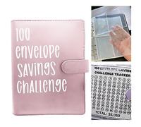 Greenyre 100 Envelope Challenge Binder-Way to Save $5,050,Easy and Fun Cash Expense Savings Challenges Binder Budget Planner Book Budgeting, Sheets(Light), 17.5x23.5cm (DHUKB901458BKMM)