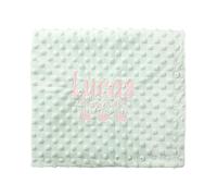 Greenyre Personalised Blanket,Custom Blanket with Name,Personalised Baby Blankets for Newborn,Embroidered Name Bobble Customised Blanket,Gifts for Baby Showers Newborn(Green Bobble Blanket)