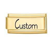 Greenyre Personalised Custom Italian Charm Bracelet, Gold Bracelet Charms, Customized Any Name Fits All 9mm Italian Style Charm Bracelets, DIY Jewelry Gifts for Women, Men, Girl, Lover, Mom, Friends