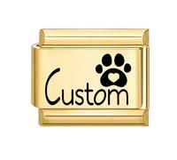 Greenyre Personalised Custom Italian Charm Bracelet, Gold Bracelet Charms, Customized Any Name Fits All 9mm Italian Style Charm Bracelets, DIY Jewelry Gifts for Women, Men, Girl, Lover, Mom, Friends