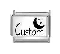 Greenyre Personalised Custom Italian Charm Bracelet, Silver Bracelet Charms, Customized Any Name Fits All 9mm Italian Style Charm Bracelets, DIY Jewelry Gifts for Women, Men, Girl, Lover, Mom, Friends