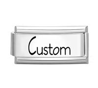 Greenyre Personalised Custom Italian Charm Bracelet, Silver Bracelet Charms, Customized Any Name Fits All 9mm Italian Style Charm Bracelets, DIY Jewelry Gifts for Women, Men, Girl, Lover, Mom, Friends