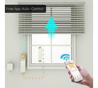 GreenZech Diy Smart Motorized Chain Roller Blinds Curtain Shade Shutter Drive Motor Powered By Solar Panel And Charger Bluetooth App Control
