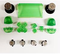Greenzone Clear Green Mod Kit with Nickel Action Buttons & 338 Solid Bullet Thumbs Compatible With PlayStation PS4 Model JDM-001 (UK Company)