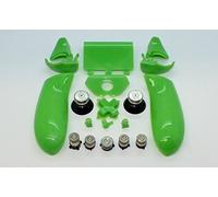 Greenzone ® Silver ABXY Bullet Buttons, Thumbs, Guide & Green Mod Kit Compatible with Xbox one model 1537 Controller