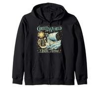 Greet the world open arms Vintage The Epic Saga Zip Hoodie