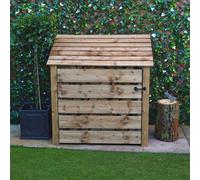 Greetham 4ft Log Store with Doors, L80 x W123 x H128 cm - Rustic Brown Rutland County Garden Furniture Ltd Brown One Size