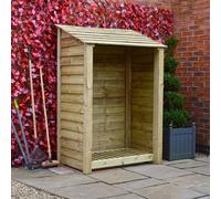 Greetham 6ft Log Store - L80 x W123 x H181 cm - Light Green Rutland County Garden Furniture Ltd Light Green One Size