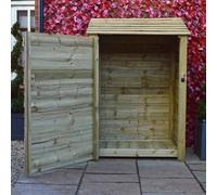 Greetham 6ft Log Store with Doors - L80 x W123 x H181 cm - Light Green Rutland County Garden Furniture Ltd Light Green One Size