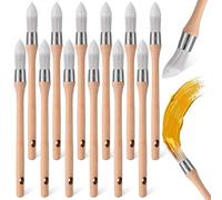 Greethga 12Pcs Trim Painting Tool Edge Clean Painting Tool Corner Paint Brush Round Small Paint Brushes Thin Trim Brush Easy to Use 24cm