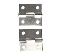 Greethga 2 Pcs Gray Metal 1" Small Butt Hinge for Cabinet Drawer