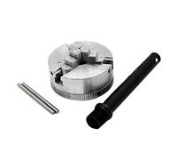 Greethga Z011 Mini Drill Chuck Self-Centering Metal 3-Jaw Lathe Chuck Clamp Silver with for CNC Lathe Machine Tool