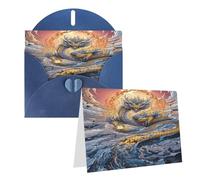 Greeting Anime Dragon Blank Greetings Card With Envelopes Thank You Cards Note Cards All Occasion Cards For Christmas Holidays Birthday Graduation Anniversaries 4'' X 6''