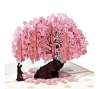 GREETING ART Cherry Blossom Pop Up Card,Pop Up Anniversary Card, Wedding Anniversary Card Pop Up, 3D Valentines Day Cards, Birthday Card For Wife, Mothers Day, Thank You Car