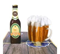 GREETING ART Fathers Day Card for Dad, Beer Pop Up Card,Birthday Cards for Him,Congratulations Retirement Cards for Men