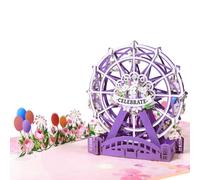 GREETING ART Ferris Wheel Love Pop Up 3D Greeting Card,Valentines Day Card, Birthday Card,Anniversary Card, Wedding or 3D Engagement Card,Thank You Card