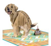 GREETING ART Funny Happy Birthday Dog Card, Dog Birthday Card Pop Up, “8×6”-3D Pop-Up Greeting Cards, Gift for Women, Men, Dog Lover, Kids, Mum, Dad, Grandma, Grandpa, Wife