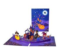 GREETING ART Halloween Cards, Halloween Pop Up Card, Haunted Castle, Pop Up Halloween Card, Haunted Mansion Card, Halloween Greeting Cards for Kids and Aults