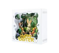 GREETING ART Happy Easter Pop Up Cards, Easter Cards Religious,Easter Bunny with Eggs 3D Greeting Card, Funny Easter Gifts for Kids, Son, Daughter, Boy, Girl,Wife,Husband