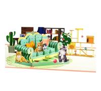 GREETING ART Pop Up Birthday Cards for Women Men,3D Pop Up Greeting Card for Cat Lovers,Funny Cat Birthday Card for Mom Dad Daughter Son Sister Brother,Bday Popup Cards for Husband, Wife