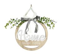 Greeting Board - Botanical Circle Ornament Solid Wood Greeting Board for Entrance, Reception | Suitable for Enhancing the Outdoor Entrance, Holiday Atmosphere, Occasion Alignment, Family