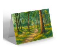 GREETING CARD - A Path through the Woods, Corton - Vintage Art Style