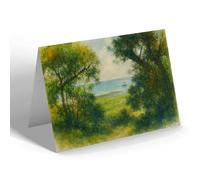 GREETING CARD - A Peep Through the Trees, West Mersea - Vintage Art Style