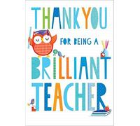 Greeting Card (ABA7592) Thank You for Being a Brilliant Teacher - Studious Owl