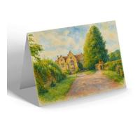 GREETING CARD - Abbey House, Cerne Abbas - Vintage Art Style