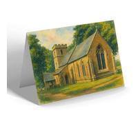 GREETING CARD - All Saints Church, Bigby - Vintage Art Style