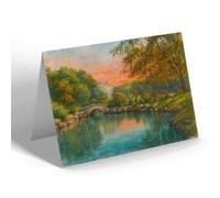 GREETING CARD - Ashton Gardens, St Annes-on-the-Sea (b) - Vintage Art Style