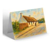GREETING CARD - Ayr. Burns' Cottage looking North West - Vintage Art Style